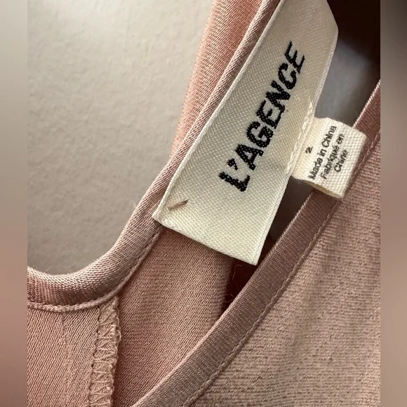 NWOT L’Agene V-neck Silky Slip Dress Size 2 Copper Gold - Picture 7 of 9